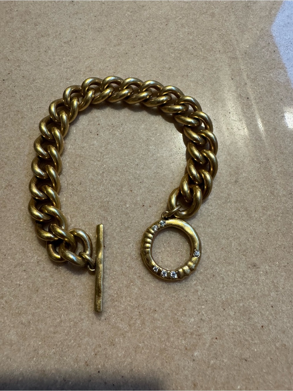Kendra Scott brass bracelet with toggle